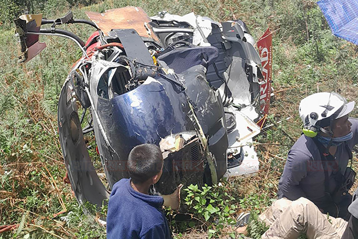 सिम्रिक एयरको हेलिकोप्टर दुर्घटना : एकको मृत्यु